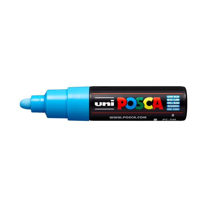 Marker UNI POSCA PC-7M 4.5 - 5.5 MM – világoskék (8)
