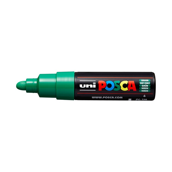 Marker UNI POSCA PC-7M 4.5 - 5.5 MM – Zöld (6)