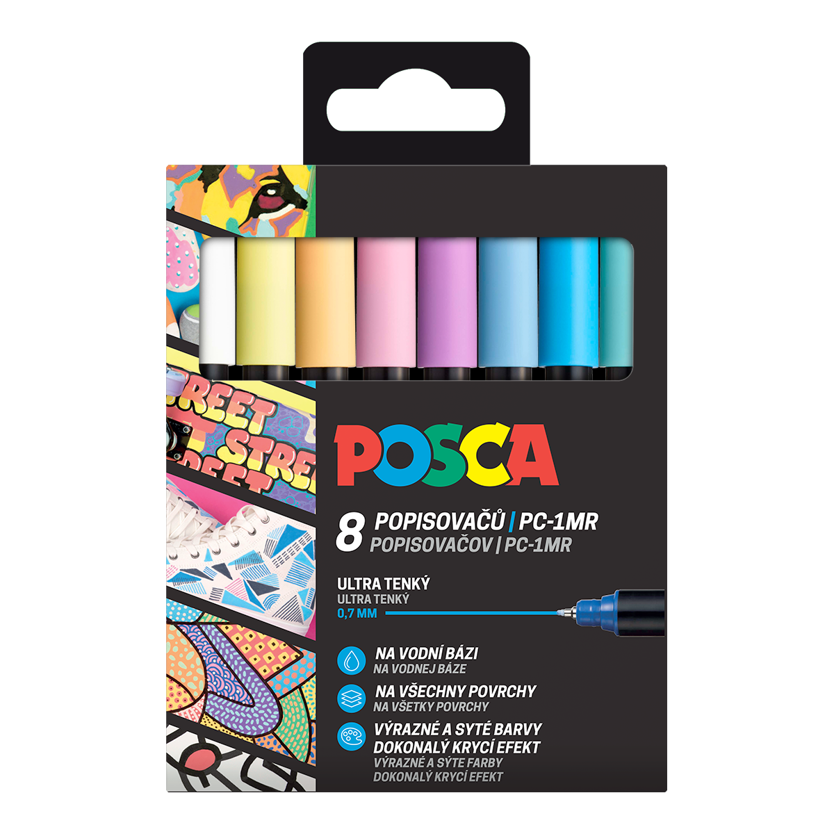 Posca filctoll készlet pasztell színek (8 db)