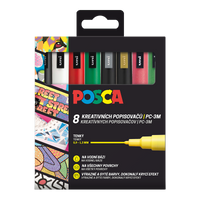 Posca PC-3M CHRISTMAS marker készlet 0,9 - 1,3 mm - 8 db