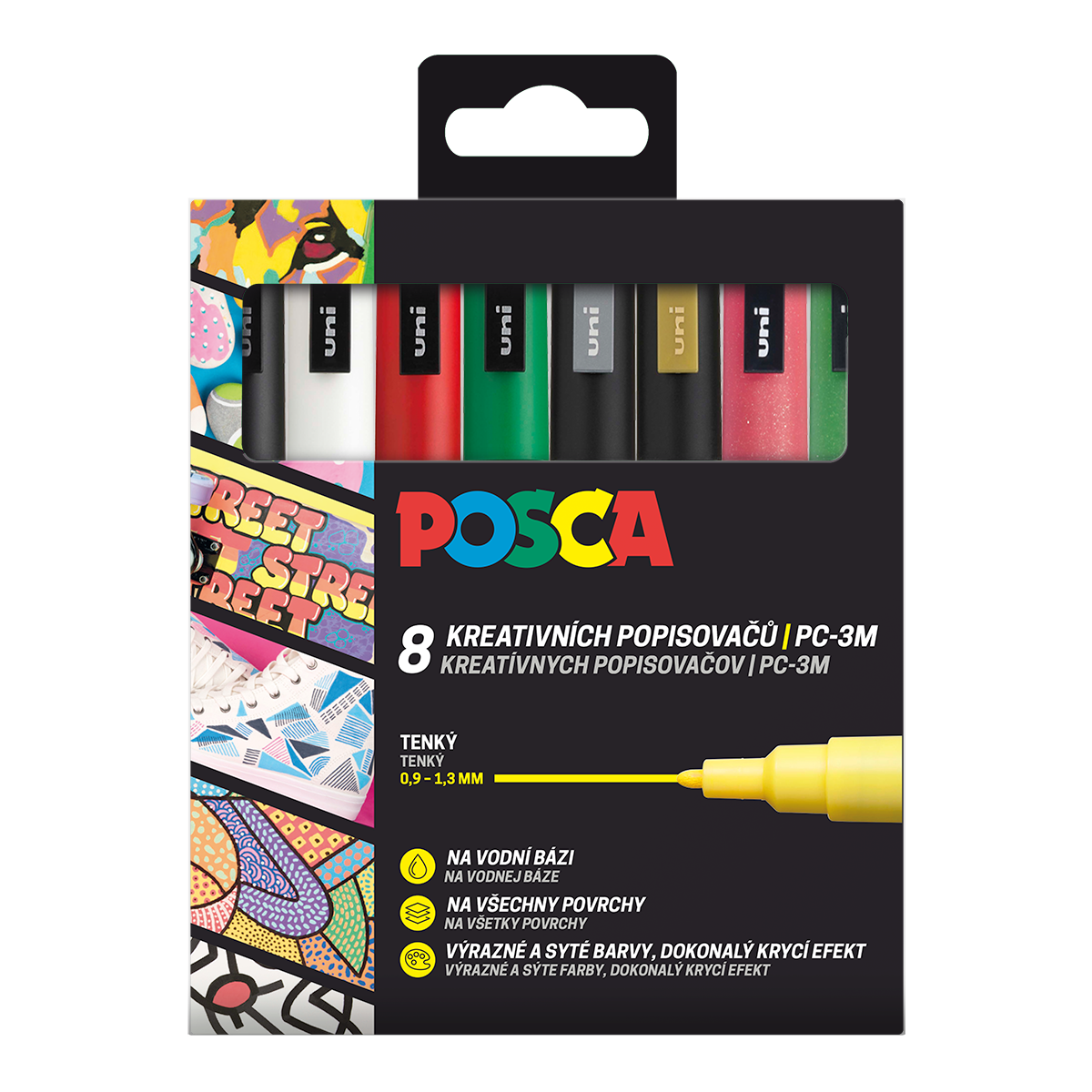 Posca PC-3M CHRISTMAS marker készlet 0,9 - 1,3 mm - 8 db