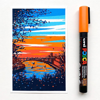 Posca PC-5M akril filctoll, 1,8 - 2,5 mm, púderrózsaszín