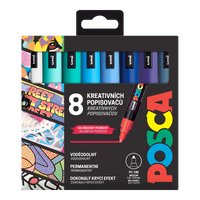 Posca PC-5M OCEAN akrilfilc készlet, 1,8 – 2,5 mm – 8 db