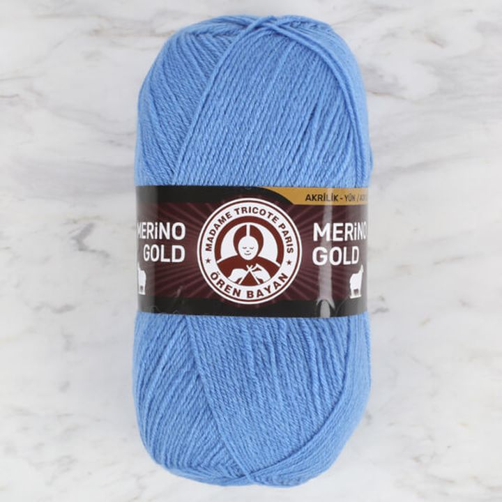 Madame Tricote Paris Merino Gold 100 g kötőfonal – 015 kék