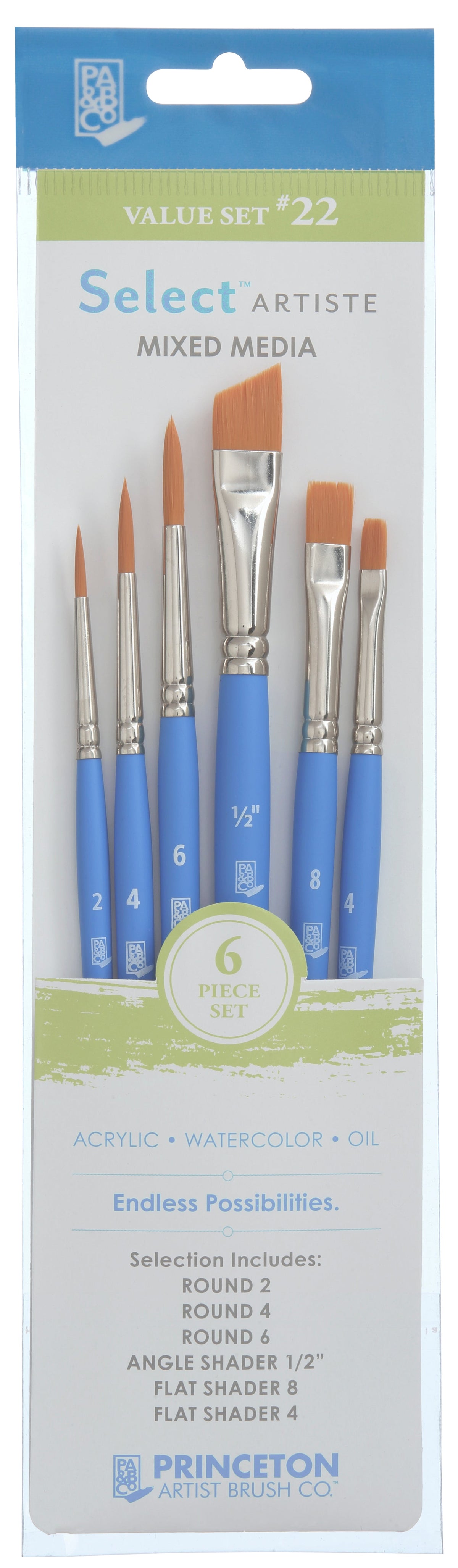 PRINCETON Select univerzális ecsetkészlet – 6 db-os