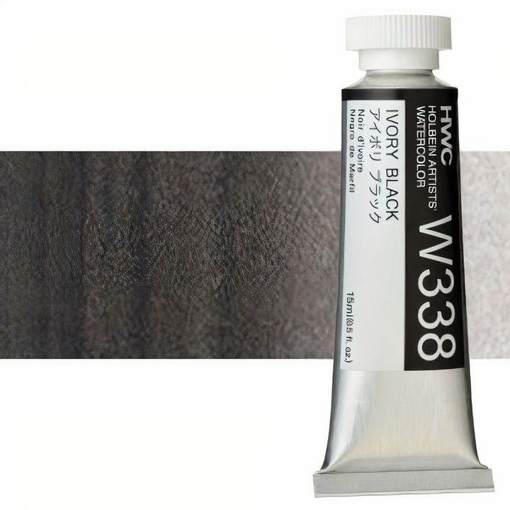 Professzionális Holbein Artists akvarellfestékek 15 ml – elefántcsontfekete