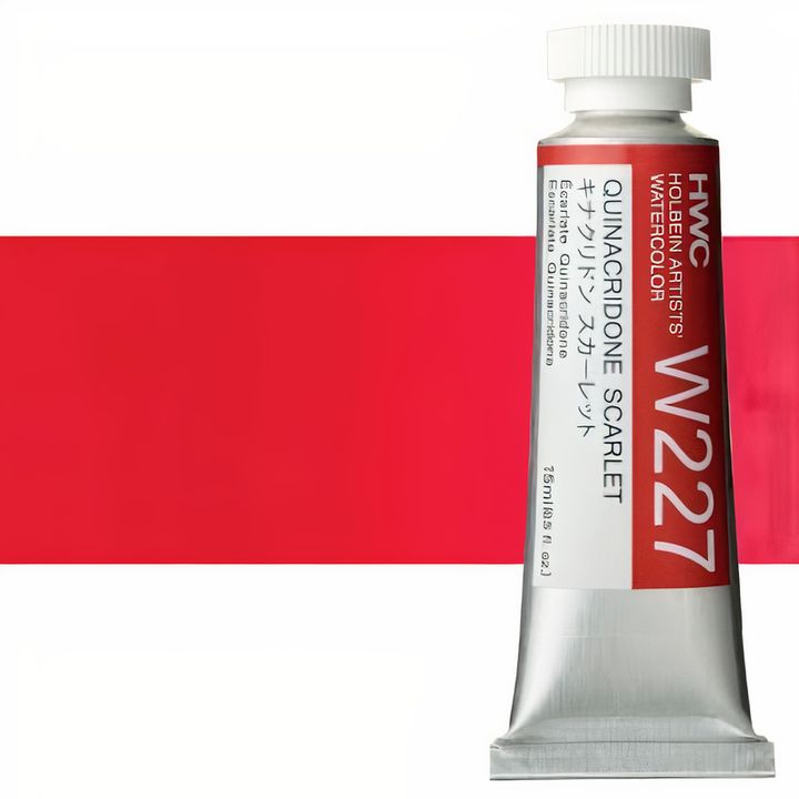 Professzionális Holbein Artists akvarellfestékek 15 ml – kinakridon skarlát
