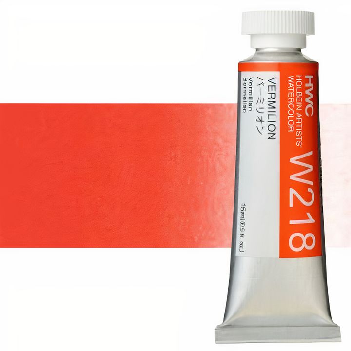 Professzionális Holbein Artists akvarellfestékek 15 ml – cinóber