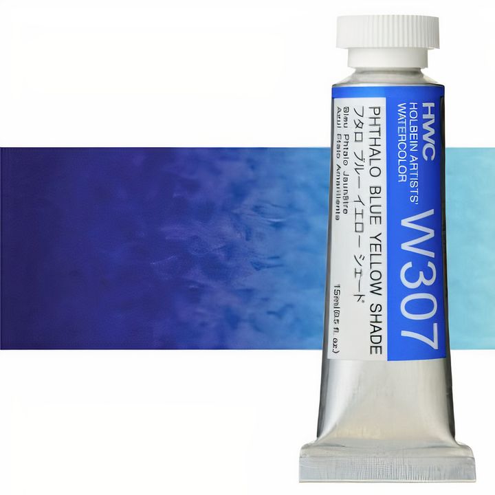 Professzionális Holbein Artists akvarellfestékek 15 ml – phthalo kék-sárga