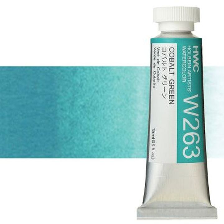 Professzionális akvarellfestékek Holbein Artists 15 ml – kobalt zöld