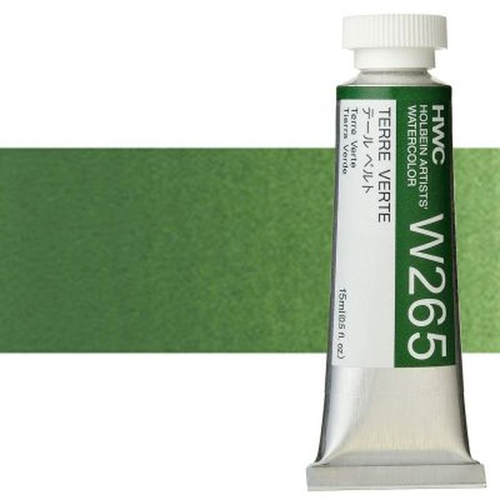 Professzionális akvarellfestékek Holbein Artists 15 ml – terre verte