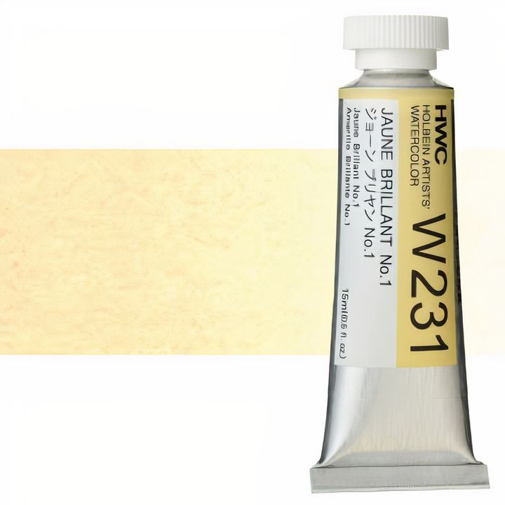 Professzionális Holbein Artists akvarellfestékek 15 ml – briliáns sárga no.1