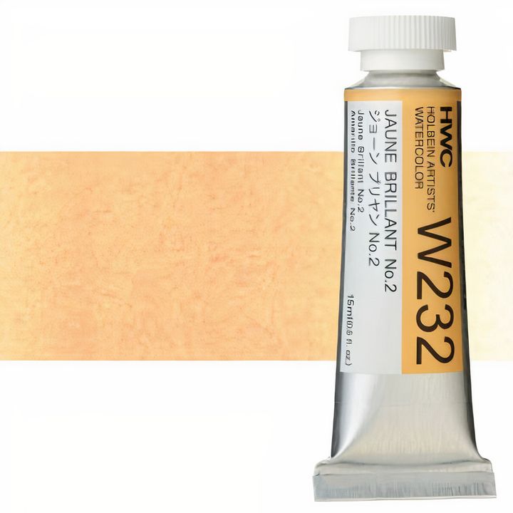 Professzionális Holbein Artists akvarellfestékek 15 ml – briliáns sárga no.2