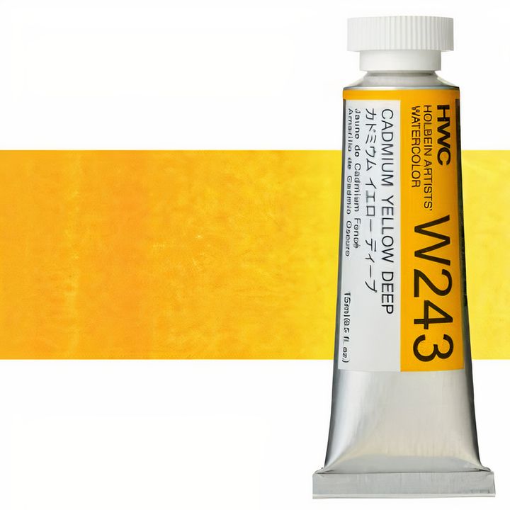 Professzionális Holbein Artists akvarellfestékek 15 ml – kadmium sötétsárga