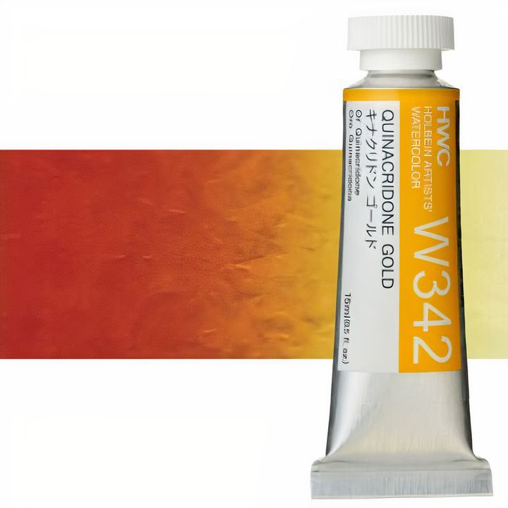 Professzionális Holbein Artists akvarellfestékek 15 ml – kinakridon arany