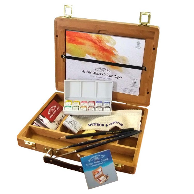 Professzionális akvarell festék készlet Winsor & Newton Bamboo Box
