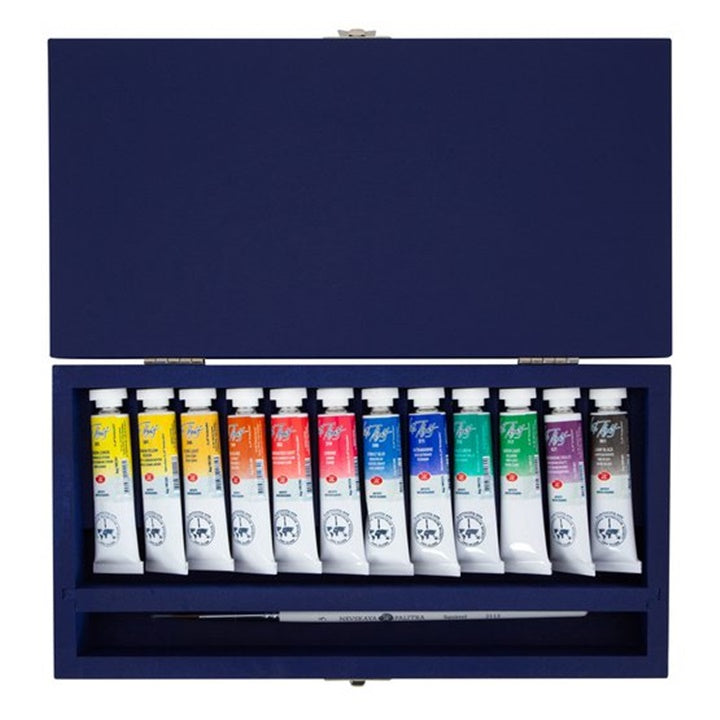 Professzionális akvarellfestékek White Nights fadobozban 12 x 10 ml-es kiszerelésben