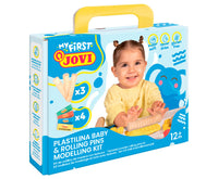 Puha természetes gyurma JOVI My First 4 x 38 g – + 3 fa henger