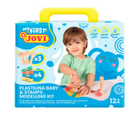 Puha természetes gyurma JOVI My First 4 x 38 g – + 3 fa nyomda