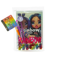 RAINBOW HIGH holografikus jegyzetfüzet írószerekkel (1)