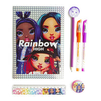 RAINBOW HIGH holografikus jegyzetfüzet írószerekkel (2)