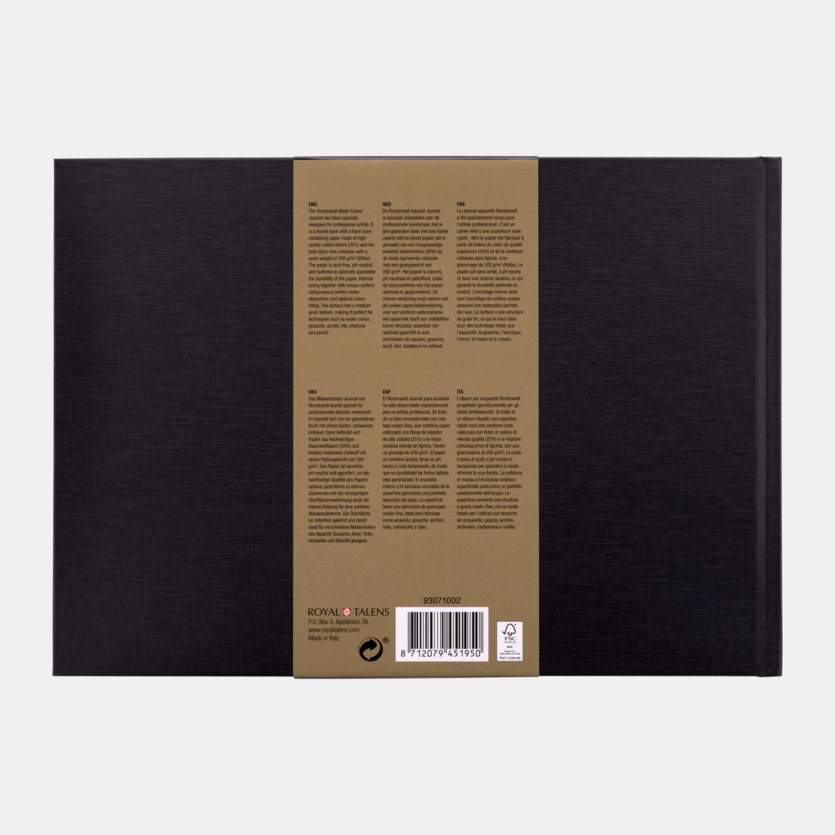 ROYAL TALENS Rembrandt akvarelltömb CP 200 g/m² A4 ragasztott - 30 lap