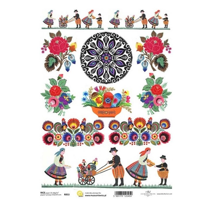 Rizspapír A4 ITD - Folklór - R853