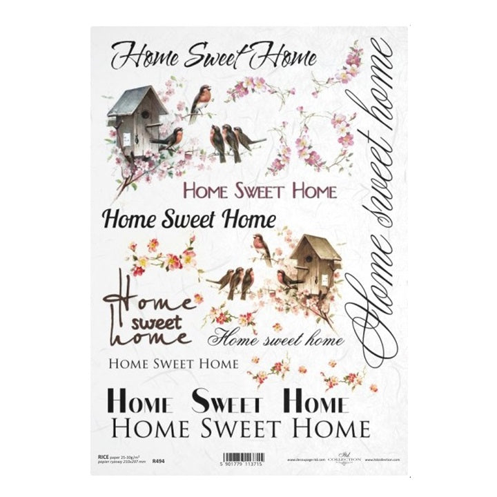 Rizspapír A4 ITD - Home Sweet Home
