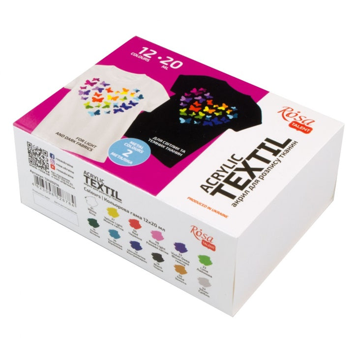 ROSA akrilfestékek textíliákhoz 12x20 ml (1)