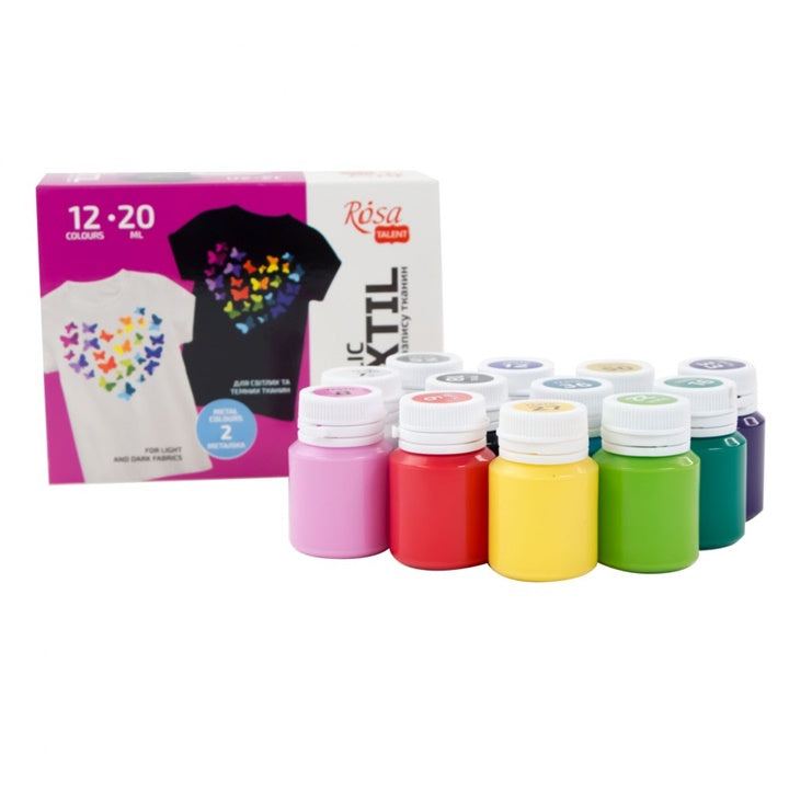 ROSA akrilfestékek textíliákhoz 12x20 ml (3)