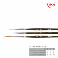 ROSA INFINITY 128 Sable Liner Brush ecset (4)