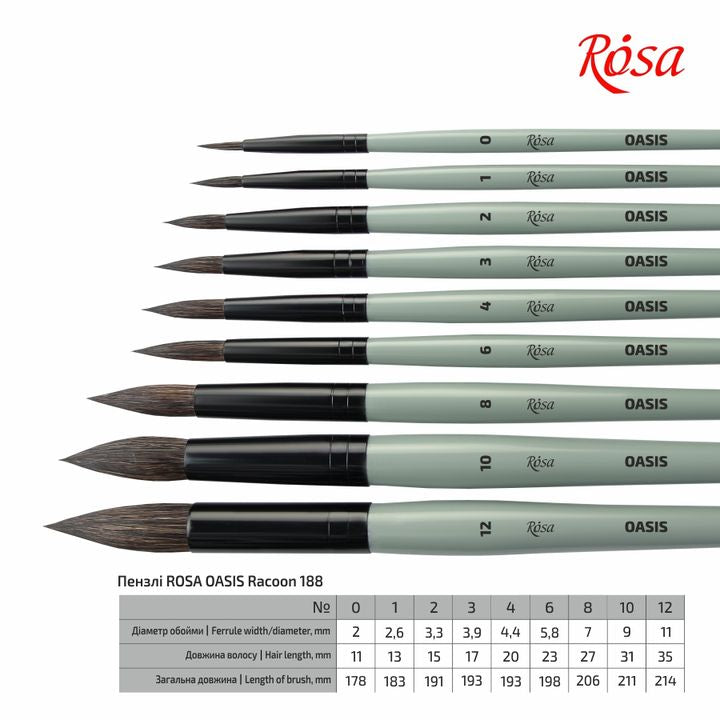 ROSA OASIS 188 Természetes kerek kefe (4)
