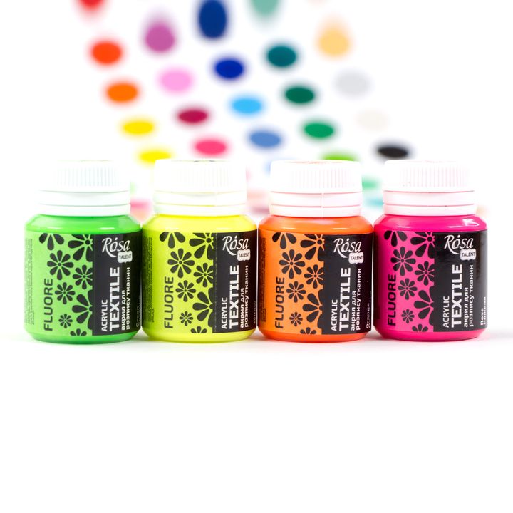 ROSA TALENT Fluoreszkáló akrilfesték textíliákhoz 20 ml