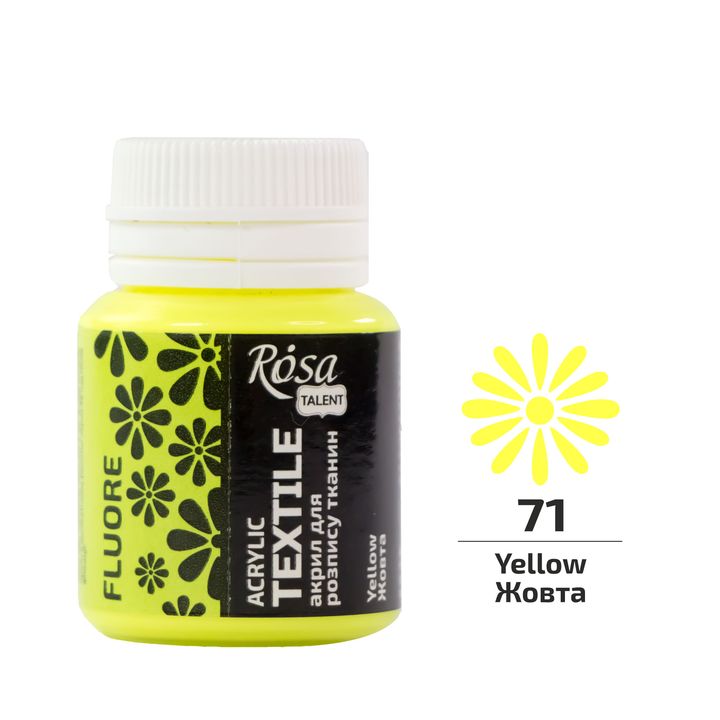 ROSA TALENT Fluoreszkáló akrilfesték textíliákhoz 20 ml