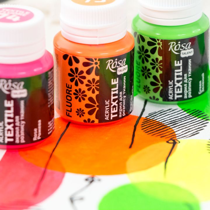 ROSA TALENT Fluoreszkáló akrilfesték textíliákhoz 20 ml
