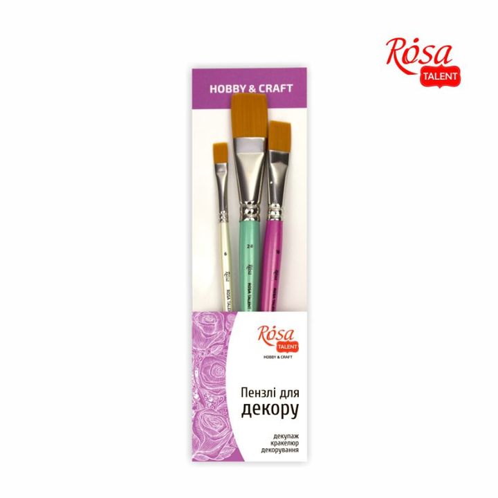 ROSA TALENT Hobby & Craft lapos ecsetkészlet
