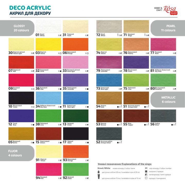 ROSA TALENT Pearl akril dekorációs festék 20 ml