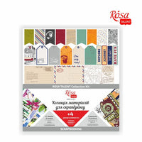 ROSA TALENT Scrapbooking papír "Make Your Journey" 30.48x30.48 cm + 4 dekoráció