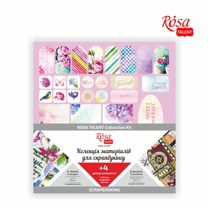 ROSA TALENT Virágos verses scrapbooking papír