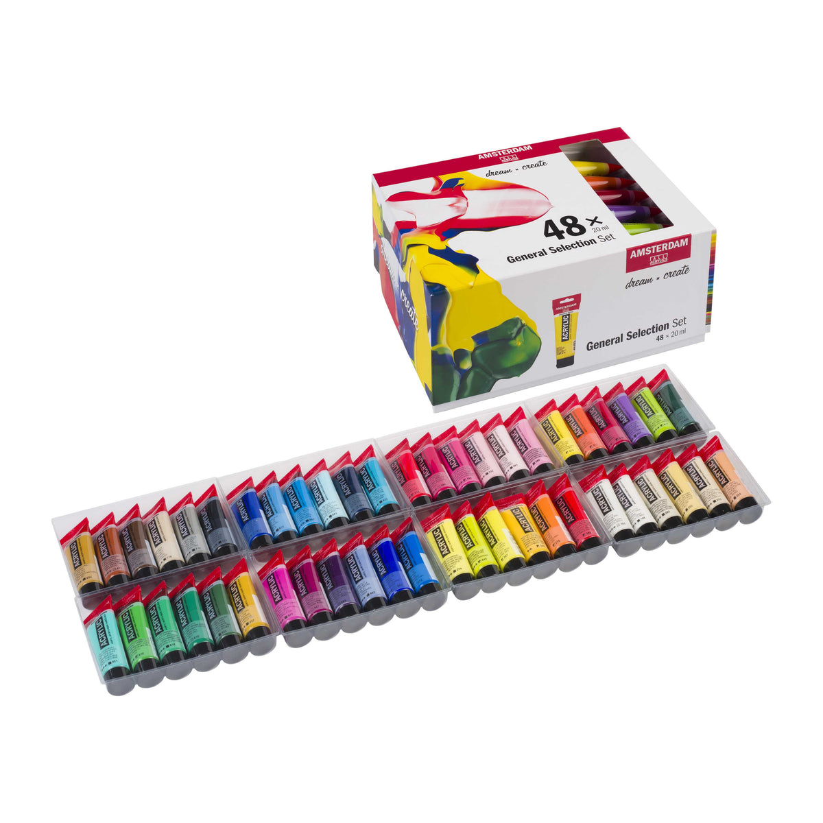 ROYAL TALENS Amsterdam akrilfesték készlet General Selection 48 x 20 ml