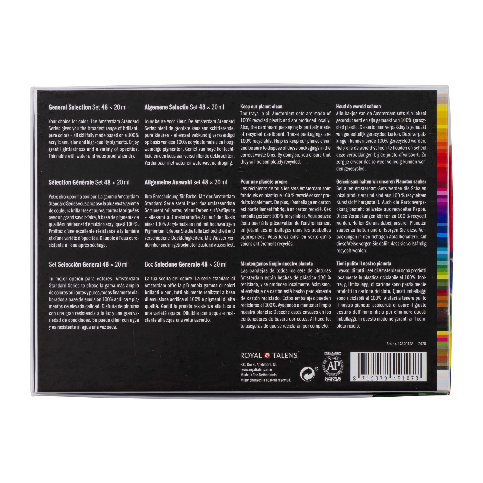 ROYAL TALENS Amsterdam akrilfesték készlet General Selection 48 x 20 ml