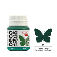 Akril dekorációs festék, MATT, 20 ml, ROSA TALENT – Green Deep mat
