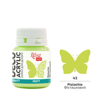 Akril dekorációs festék, MATT, 20 ml, ROSA TALENT – Pistachio mat
