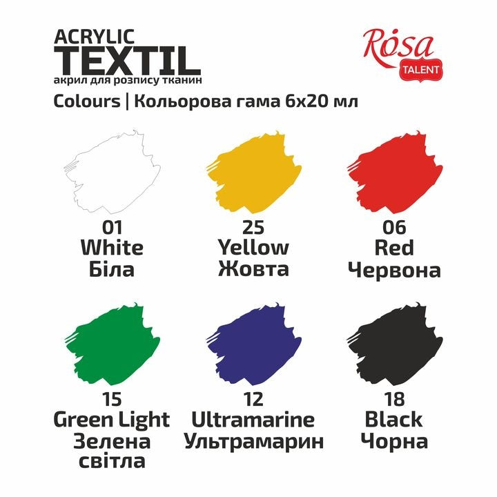 CAT textil akrilfesték készlet | ROSA TALENT | különböző készletek