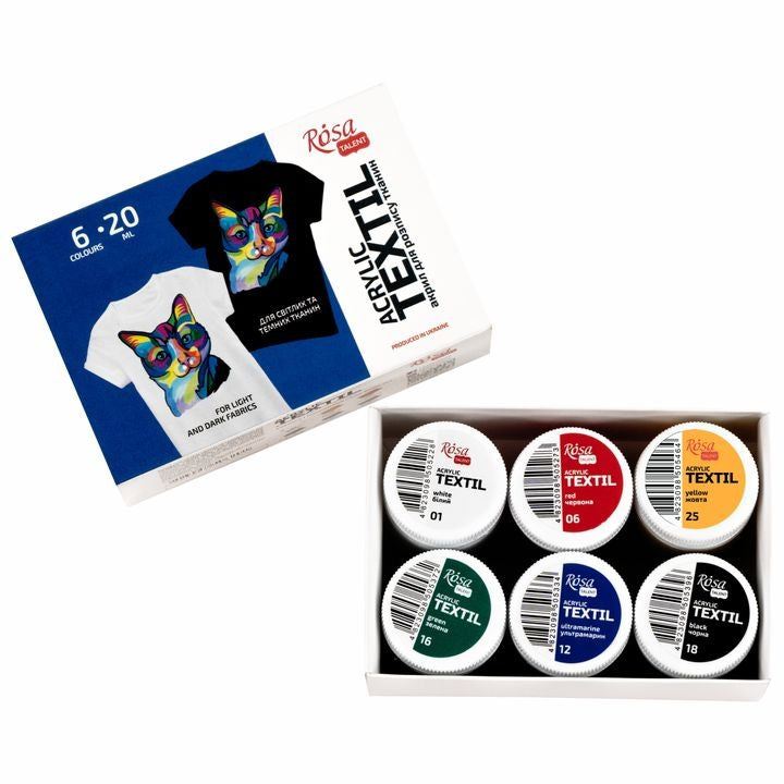 CAT textil akrilfesték készlet | ROSA TALENT | különböző készletek