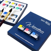Akvarellfesték készlet "Classic", 12 szín, teli pan, karton, ROSA GALLERY