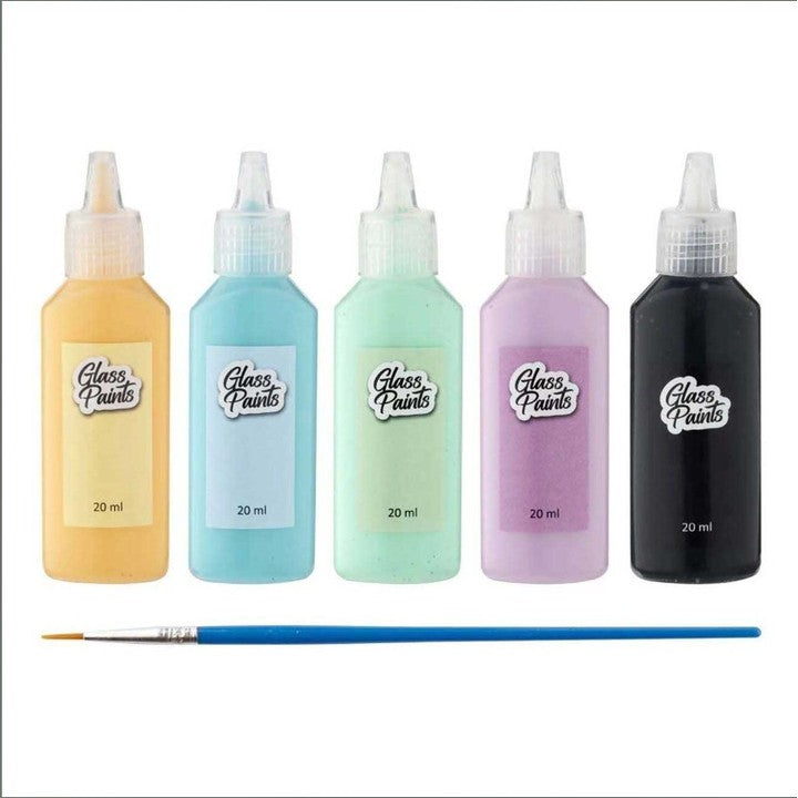 Üvegfesték készlet ecsettel 5x20 ml