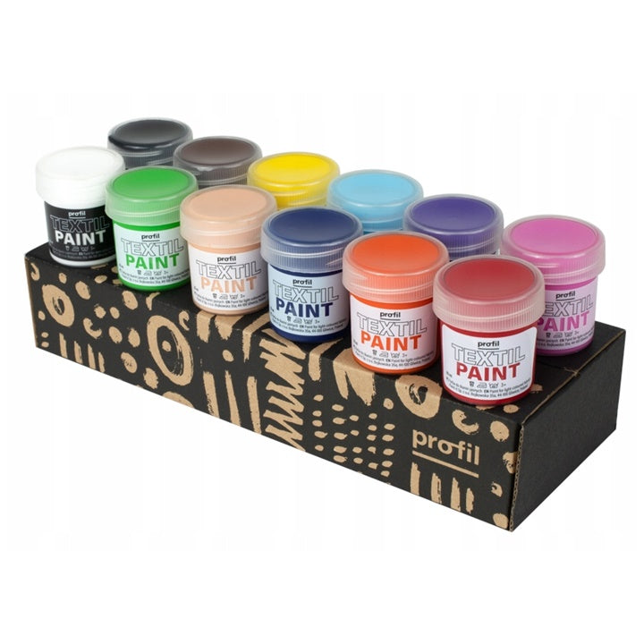 Profil textilfesték készlet világos textíliákra - alapszínek 12 x 25 ml