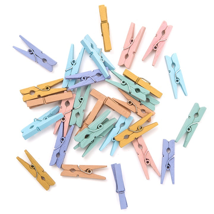 Mini fa csipesz készlet – Rainbow