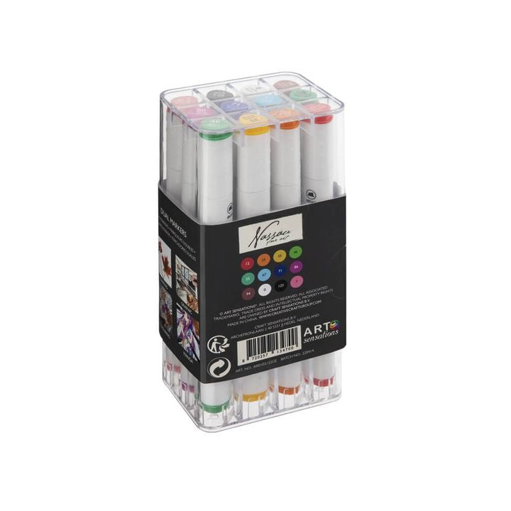 Nassau Fine Art kétvégű filctoll készlet 12 db